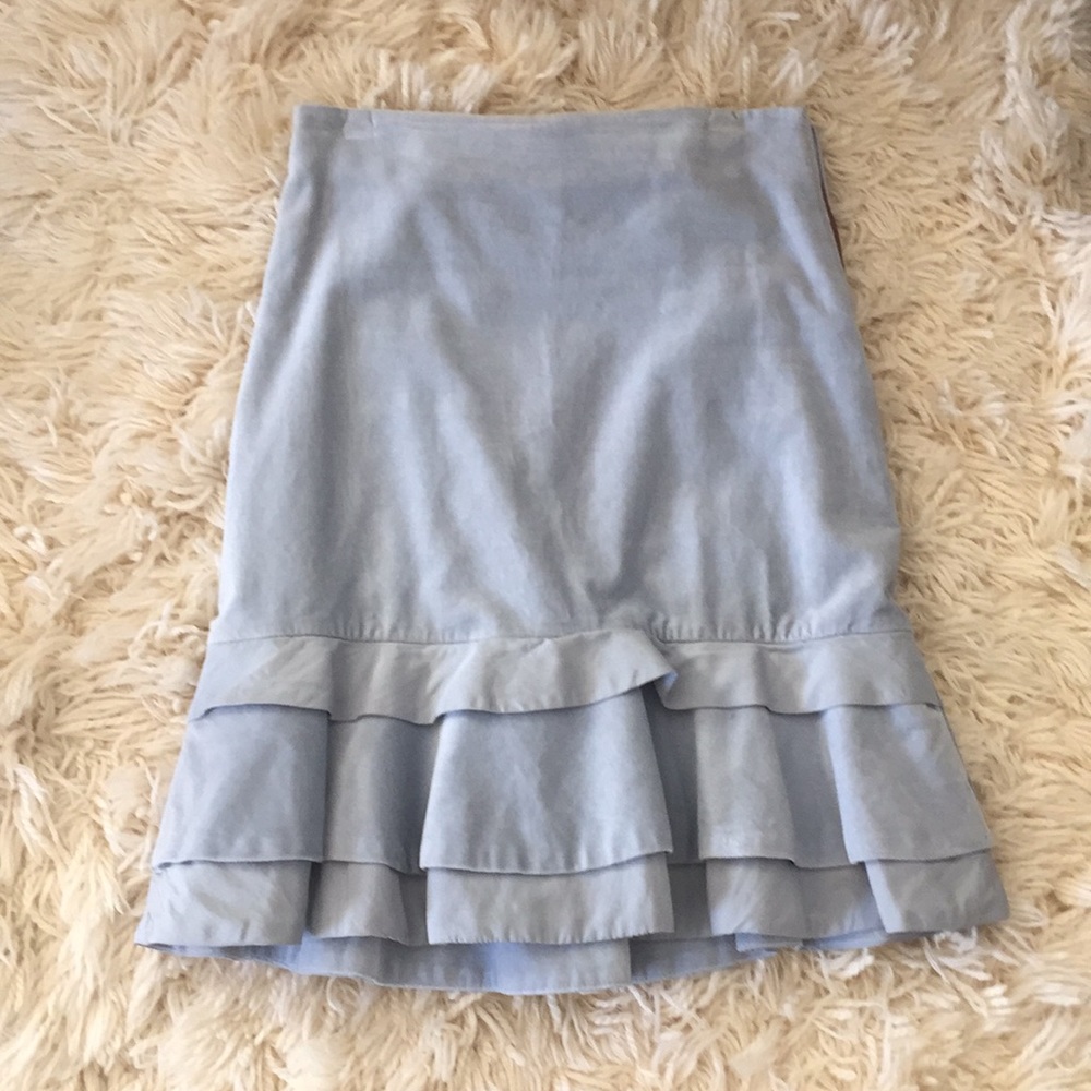 Lavender Anthropologie ruffle skirt with bow